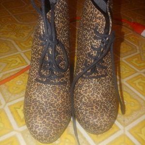 Andrea Leopard booties size 6.5